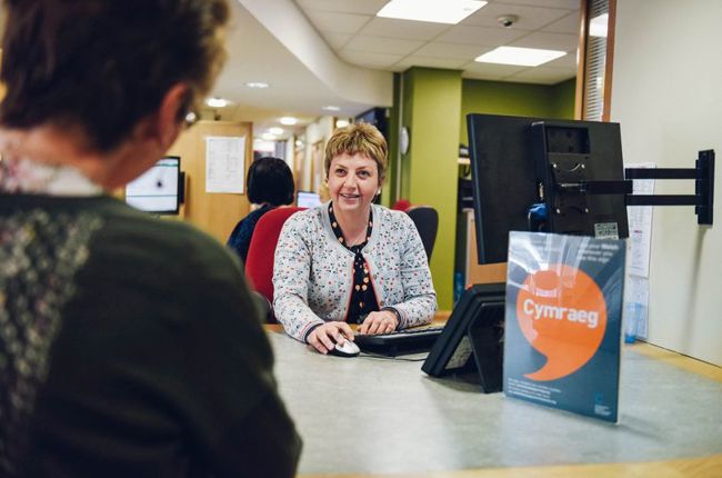 Woman in reception 