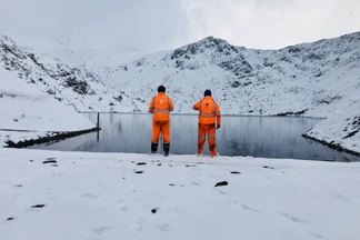 Welsh Water workers