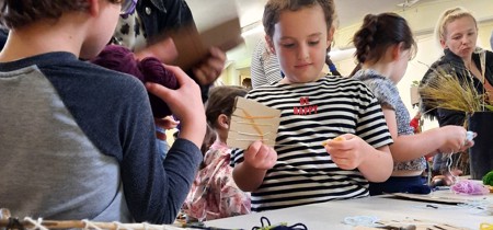 Children doing crafts 