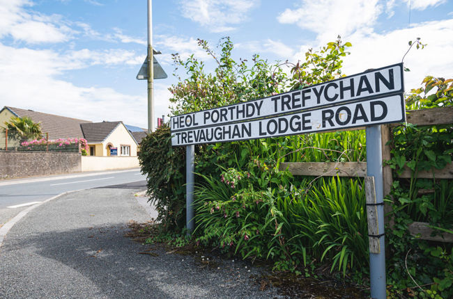 Village name sign